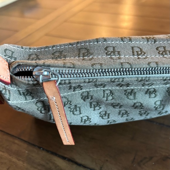 Dooney & Bourke Tan Signature Handbag Small Canvas Leather Trim - Picture 12 of 12